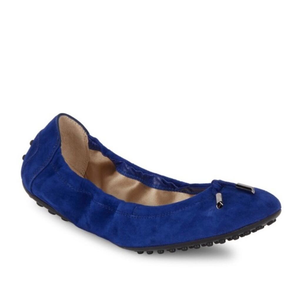 Tods Blue Suede Ballerina Dee Laccetto Ballet flats sz. 38